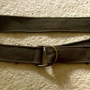 Military issued dark green brass web buckle belt